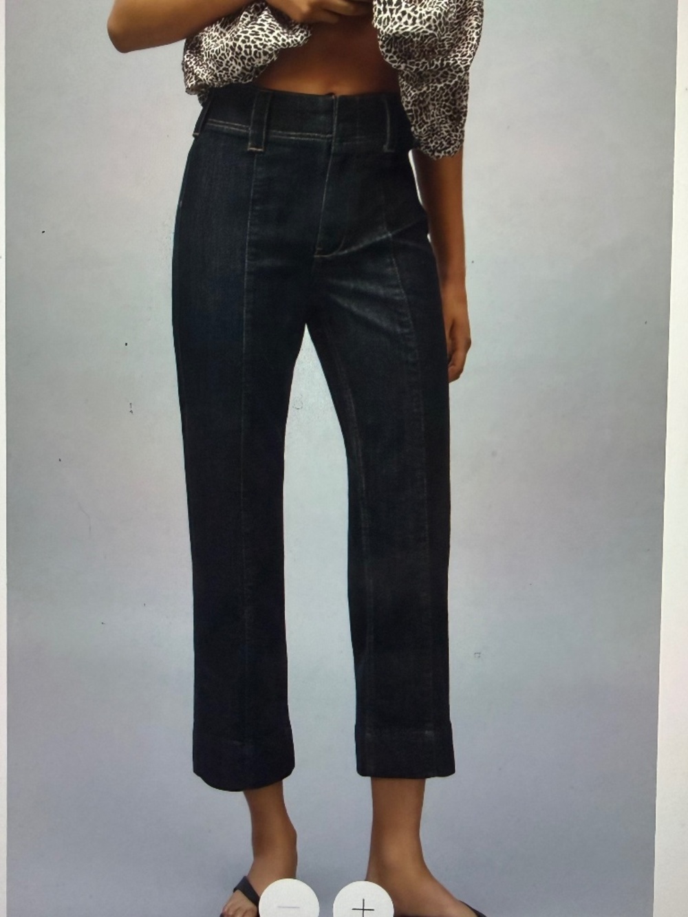 Maeve Slim 70's High-Rise Crop Flare Jeans